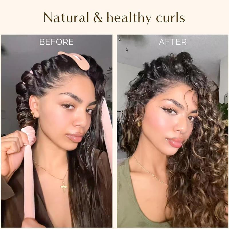 YANIBEST Heatless Curl Overnight, No Damage Hair Curler to Sleep In, Satin Heatless Curling Set with Hair Scrunchies Clip, Heatless Curling Rod Overnight Blowout Rods for All Hair Types Heatless Hair